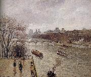 Camille Pissarro rain Louvre Spain oil painting artist